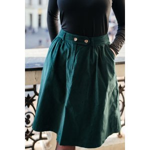 Manšestrová sukně Celeste zelená Velikost: L