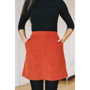 Manšestrová sukně Nora terracotta Velikost: XS