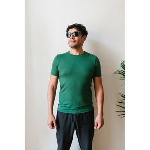 Bambusové tričko Adam tmavě zelené s krátkým rukávem Velikost: XL
