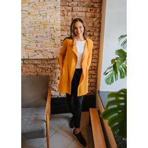 Kardigan Mariana z bambusové teplákoviny žlutý Velikost: XL
