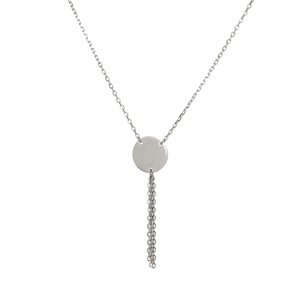 Dámský stříbrný náhrdelník s destičkou STNAH080F