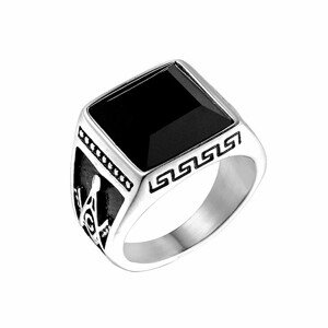Sam's Artisans Masivní prsten Gnosis Black chirurgická ocel IPRM003 Velikost: 74