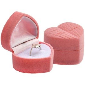 Sametová krabička Srdce z lásky na prsten, náušnice, přívěsek IK060