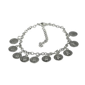 Linda's Jewelry Náramek Simple Coin kotníkový chirurgická ocel INR048