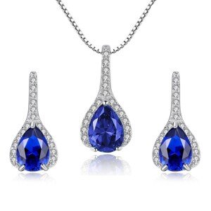 Linda's Jewelry Zvýhodněná sada šperků Ryzí Modrá Ag 925/1000 IS081
