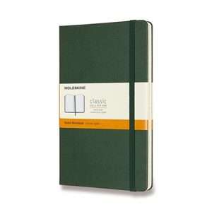 Zápisník Moleskine VÝBĚR BAREV - tvrdé desky - L, linkovaný 1331/11172 - Zápisník Moleskine - tvrdé desky tm. zelený