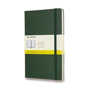 Zápisník Moleskine VÝBĚR BAREV - tvrdé desky - L, čtverečkovaný 1331/11173 - Zápisník Moleskine - tvrdé desky tm. zelený