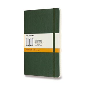 Zápisník Moleskine VÝBĚR BAREV - měkké desky - L, linkovaný 1331/11272 - Zápisník Moleskine - měkké desky tm. zelený