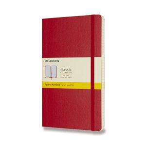 Zápisník Moleskine VÝBĚR BAREV - měkké desky - L, čtverečkovaný 1331/11273 - Zápisník Moleskine - měkké desky červený