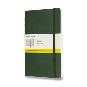 Zápisník Moleskine VÝBĚR BAREV - měkké desky - L, čtverečkovaný 1331/11273 - Zápisník Moleskine - měkké desky tm. zelený