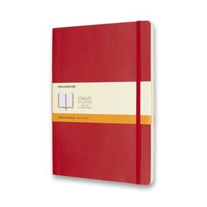 Zápisník Moleskine VÝBĚR BAREV - měkké desky - XL, linkovaný 1331/11292 - Zápisník Moleskine - měkké desky červený