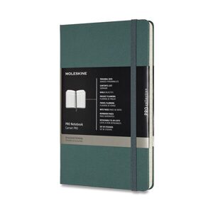 Zápisník Moleskine Professional VÝBĚR BAREV - tvrdé desky - L, linkovaný 1331/450170 - Zápisník Moleskine Professional - tvrdé desky tm. zelený