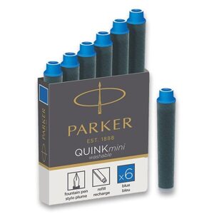 Krátké inkoustové mini bombičky Parker Quink - Inkoustové mini bombičky Parker modré