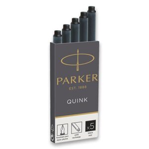 Dlouhé inkoustové bombičky Parker Quink - Inkoustové bombičky Parker černé