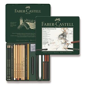Sada Faber-Castell Pitt Monochrome v plechové krabičce - 21 ks 0040/1129760