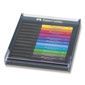 Sada Popisovač Faber-Castell Pitt Artist Pen Brush - 12ks 0074/2674210