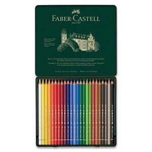 Sada Pastelky Faber-Castell Polychromos v plechové krabičce- 24 barev 0086/1100240