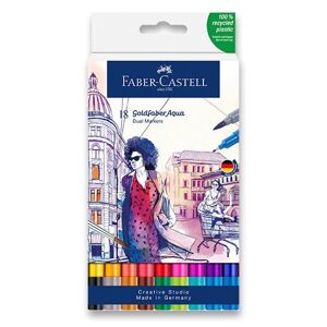 Sada popisovačů Faber-Castell Goldfaber Aqua Dual Marker - 18 ks 0074/1646180