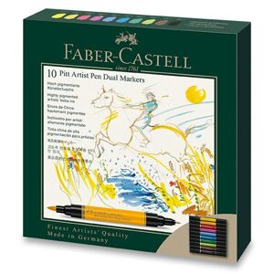 Sada popisovačů Faber-Castell Pitt Artist Pen Dual Marker - 10 ks 0074/1620100
