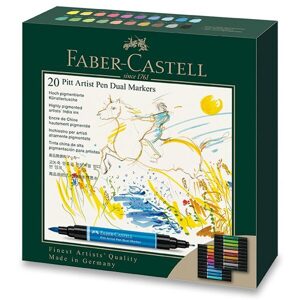 Sada popisovačů Faber-Castell Pitt Artist Pen Dual Marker - 20ks 0074/1620200
