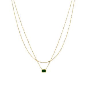 ZAG ocelový náhrdelník Deauville s malachitem ZGSNX18227-01GRN