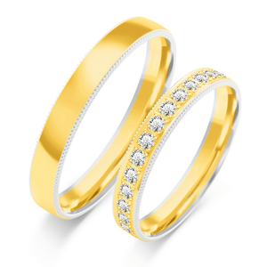 SOFIA zlatý dámský snubní prsten ZSOE-404WYG+WG