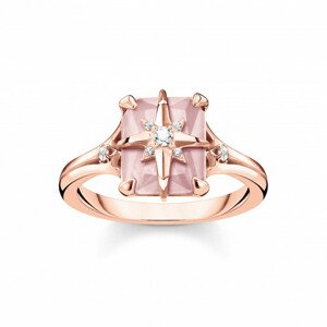 THOMAS SABO prsten Pink stone with star TR2288-417-9