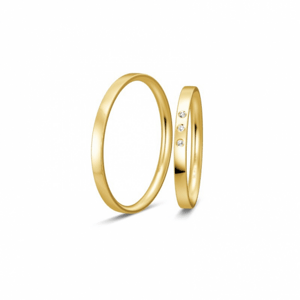 BREUNING zlaté snubní prsteny BR48/04307YG+BR48/04308YG